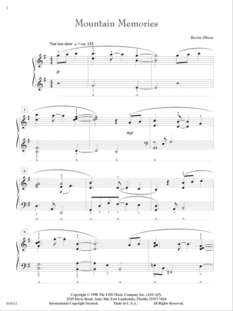 Mountain Memories Piano Solo scores gallery preview page 2