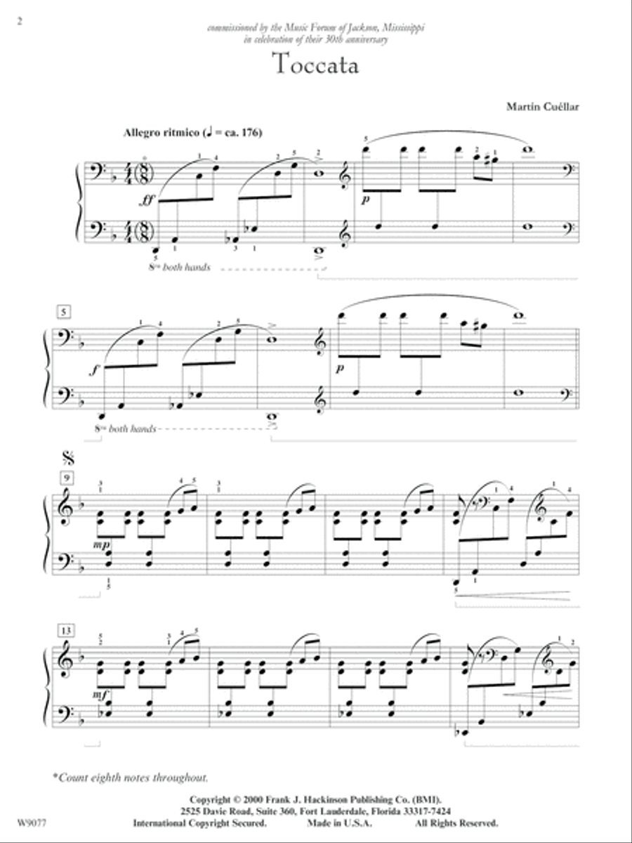 Toccata Piano Solo scores gallery preview page 2