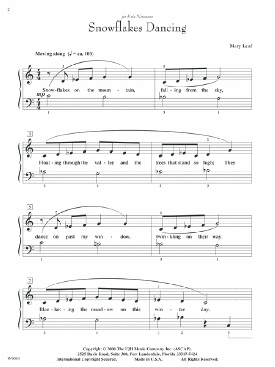 Snowflakes Dancing Piano Solo scores gallery preview page 2