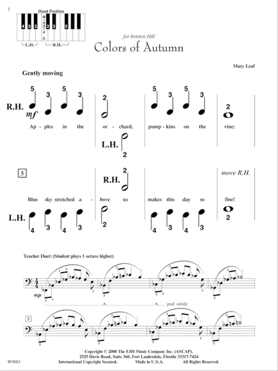 Autumn Days Easy Piano scores gallery preview page 2