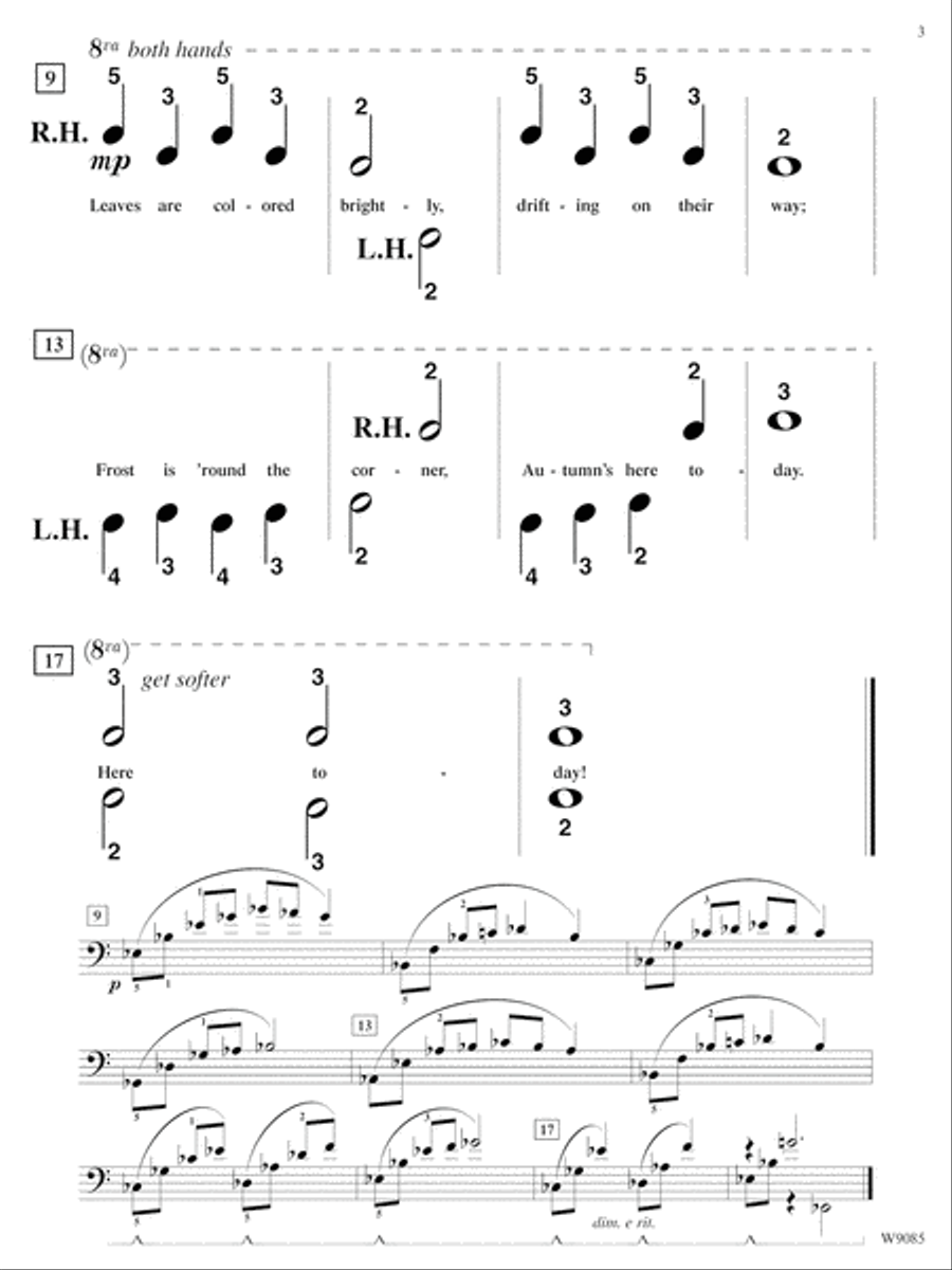 Autumn Days Easy Piano scores gallery preview page 3
