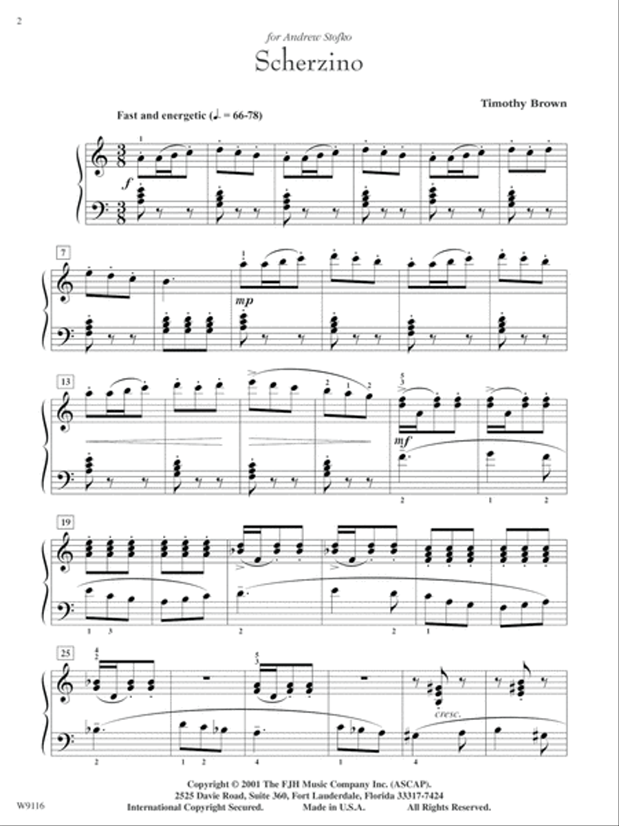 Scherzino Piano Solo scores gallery preview page 2
