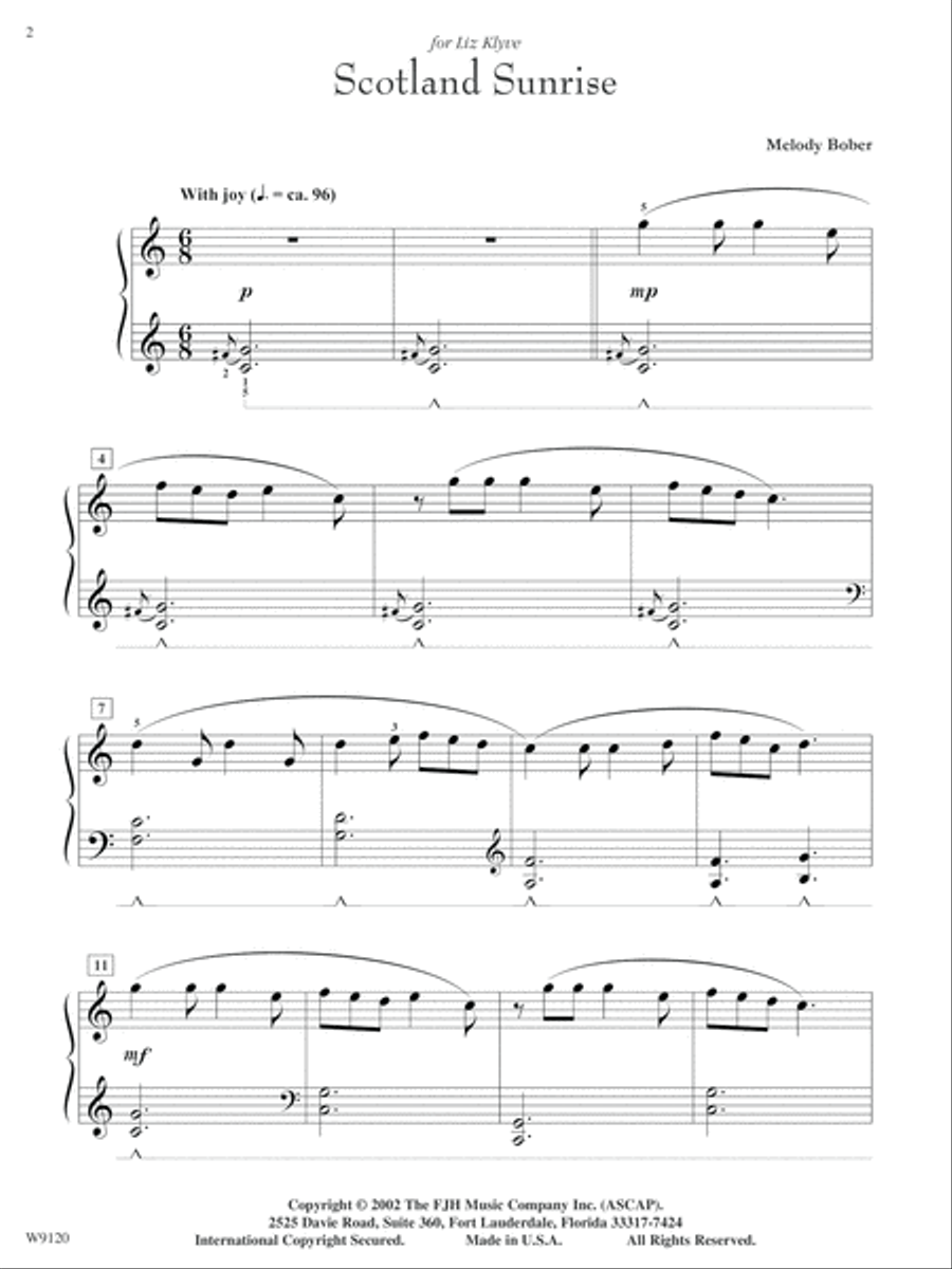 Scotland Sunrise Piano Solo scores gallery preview page 2