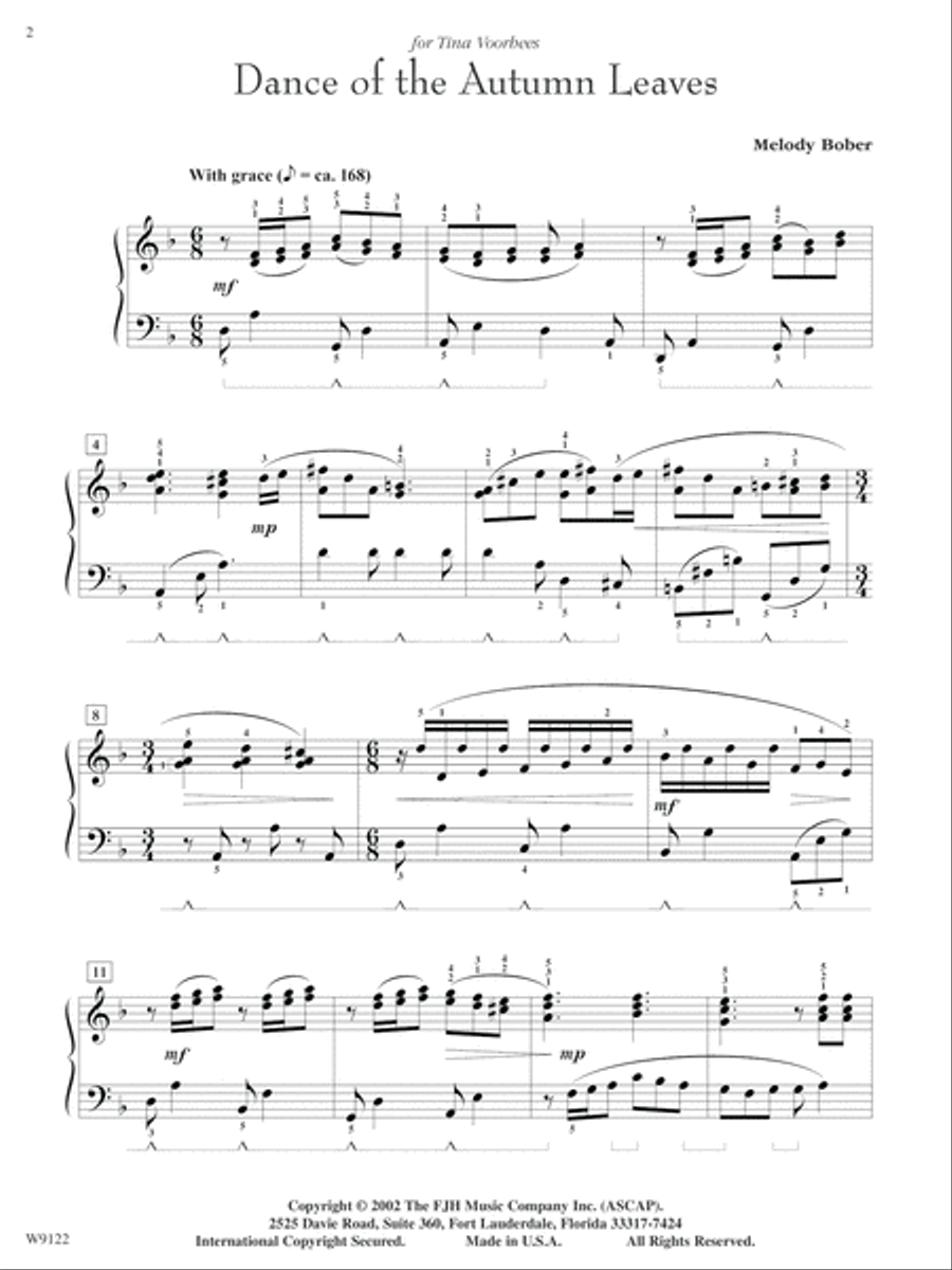 Dance of the Autumn Leaves Piano Method scores gallery preview page 2