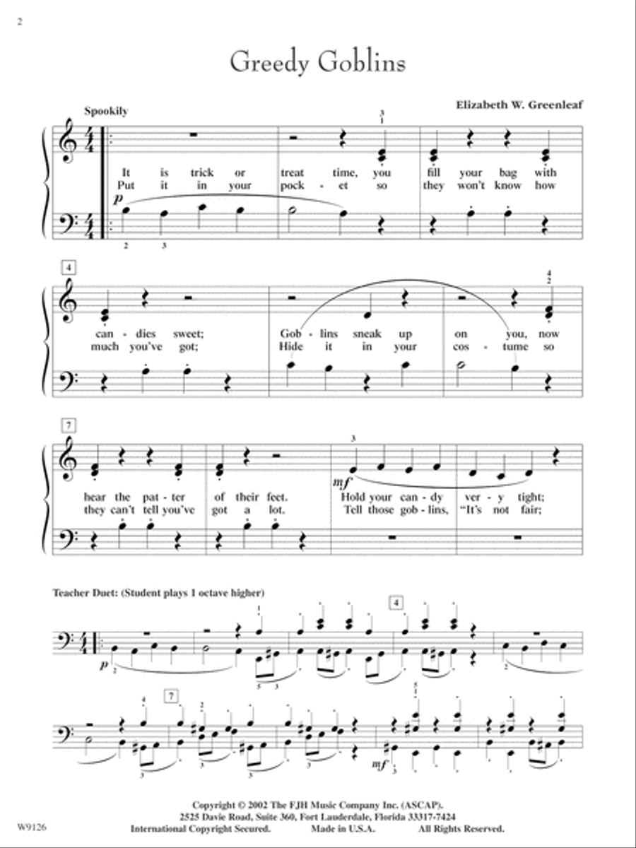 Greedy Goblins Easy Piano scores gallery preview page 2