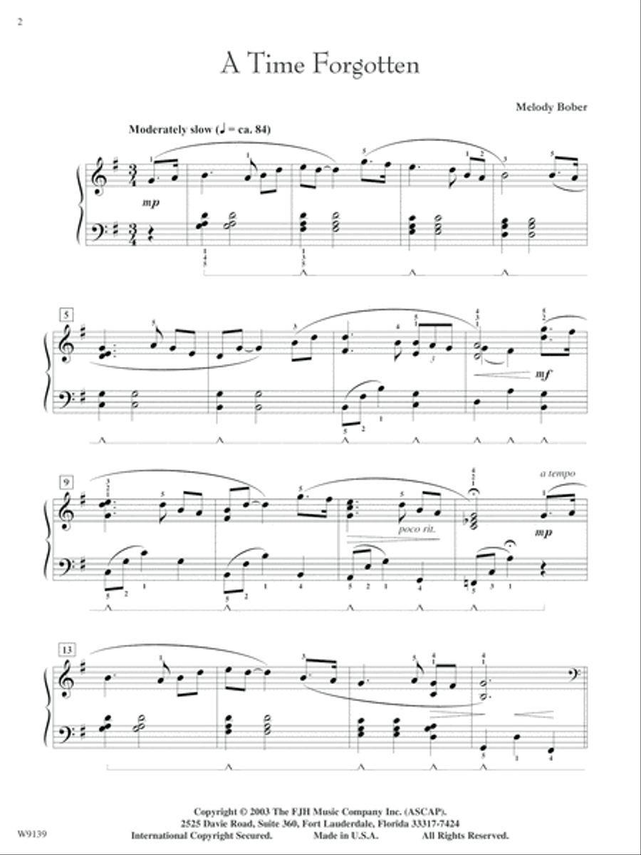 A Time Forgotten Piano Solo scores gallery preview page 2