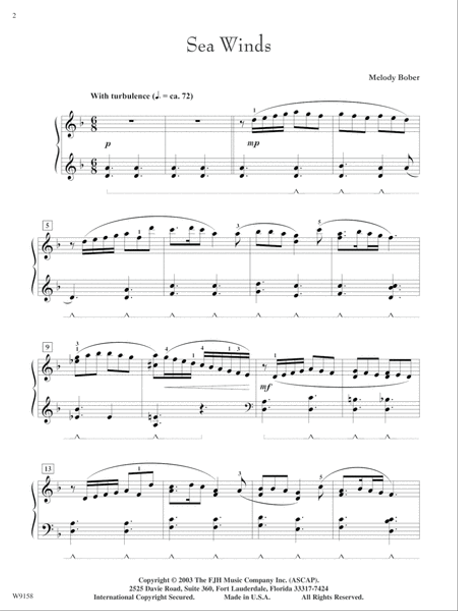 Sea Winds Piano Solo scores gallery preview page 2