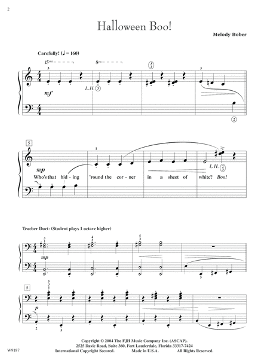 Halloween Boo! Easy Piano scores gallery preview page 2