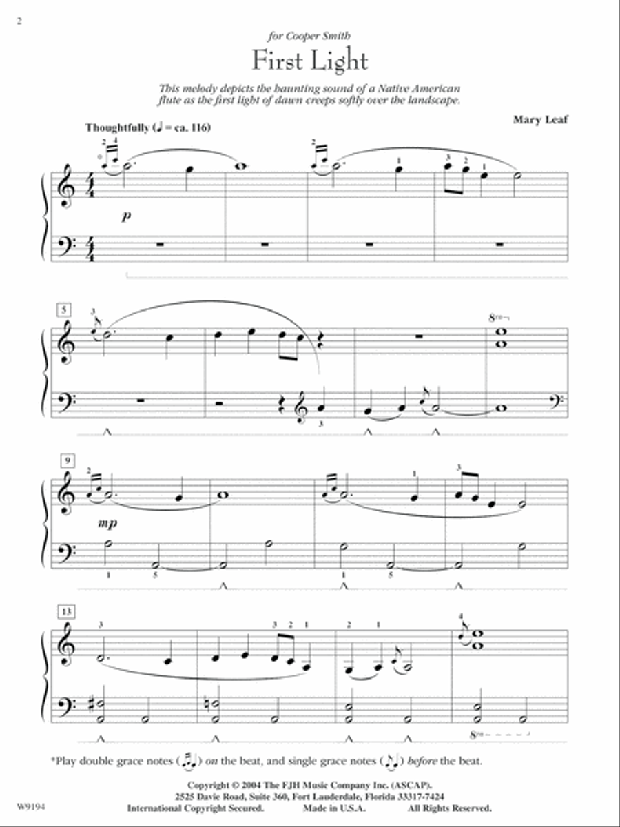 First Light Piano Solo scores gallery preview page 2