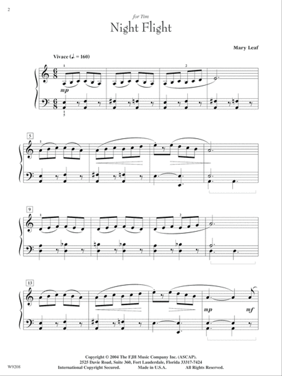 Night Flight Piano Solo scores gallery preview page 2