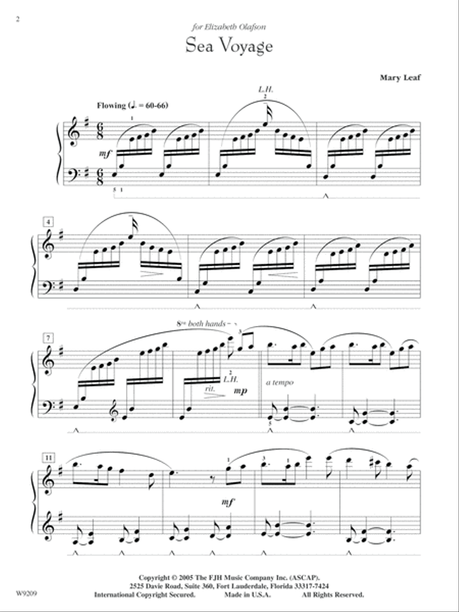 Sea Voyage Piano Solo scores gallery preview page 2