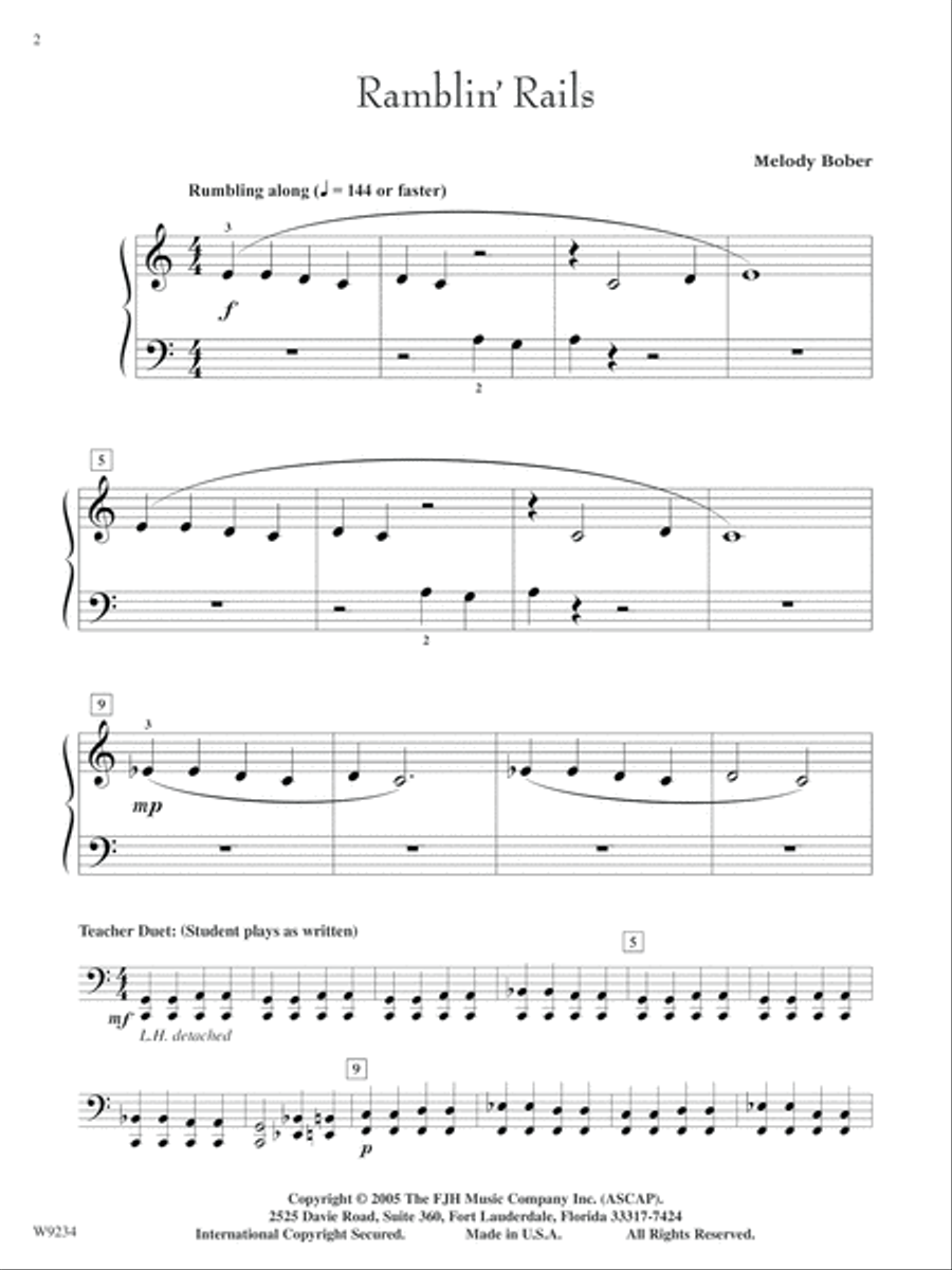Ramblin' Rails Easy Piano scores gallery preview page 2