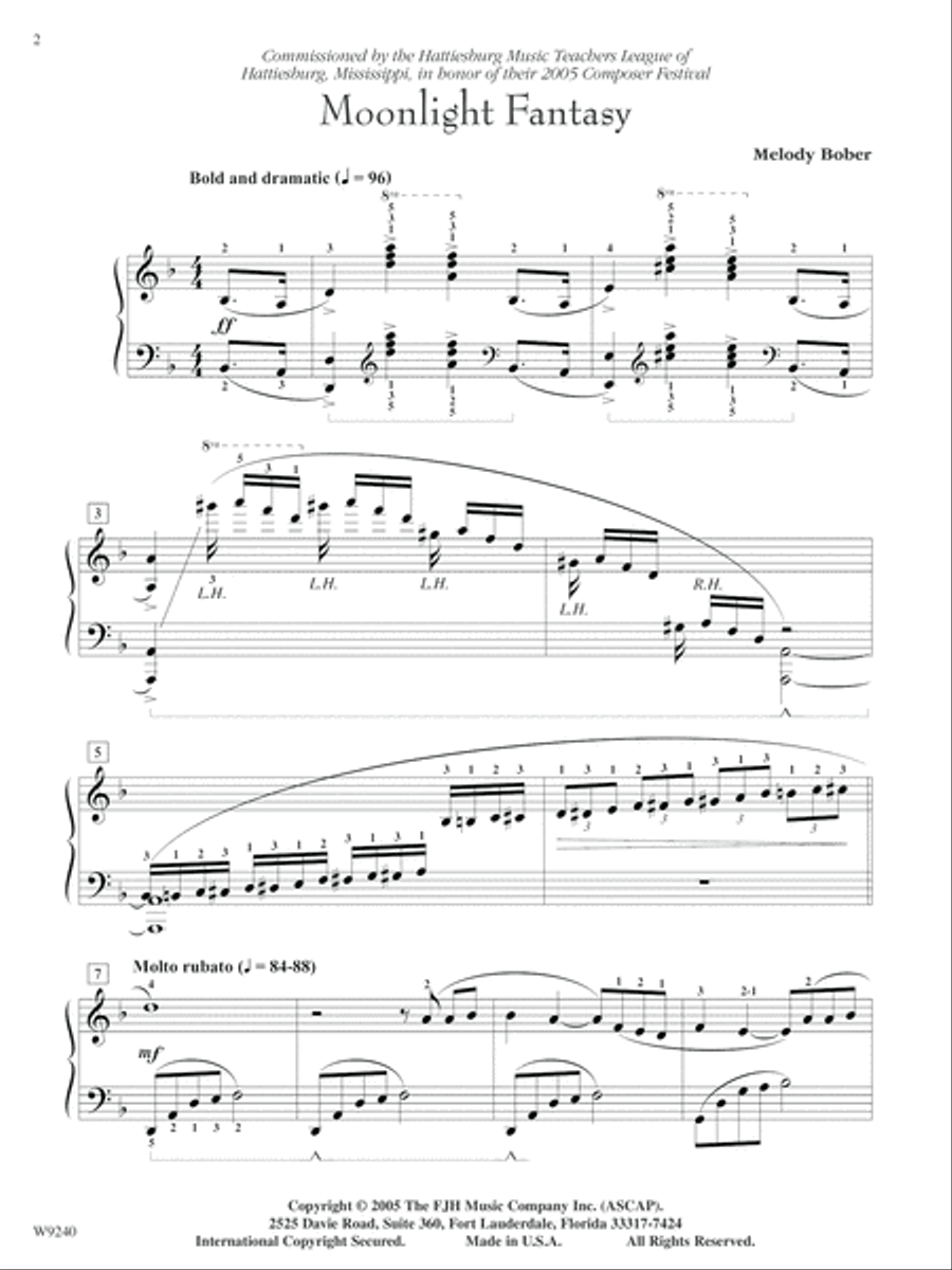 Moonlight Fantasy Piano Solo scores gallery preview page 2