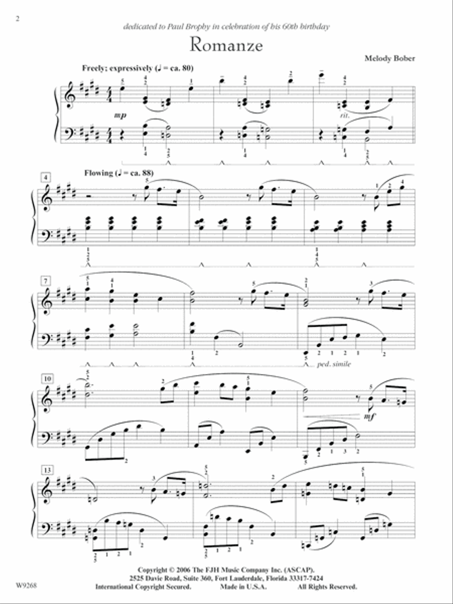 Romanze Piano Solo scores gallery preview page 2