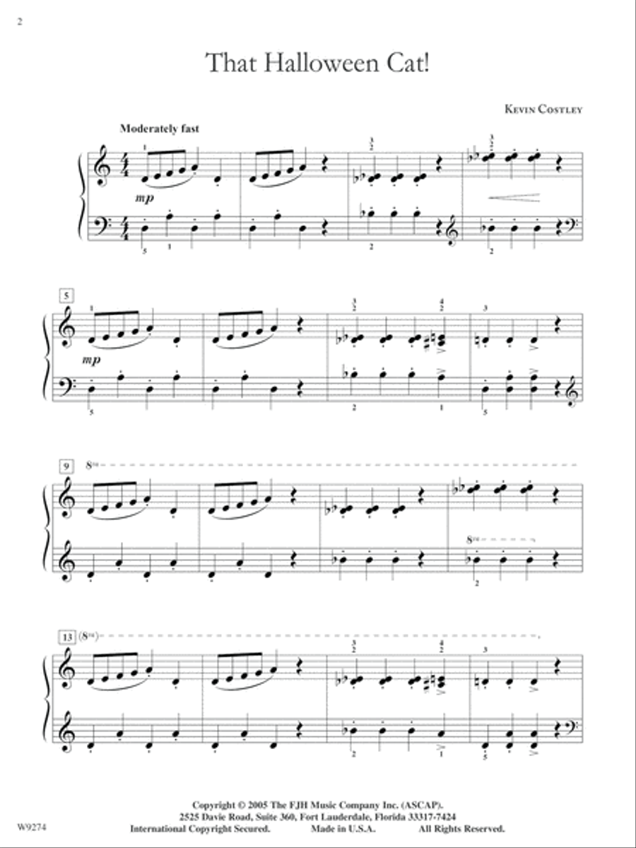 That Halloween Cat! Piano Solo scores gallery preview page 2