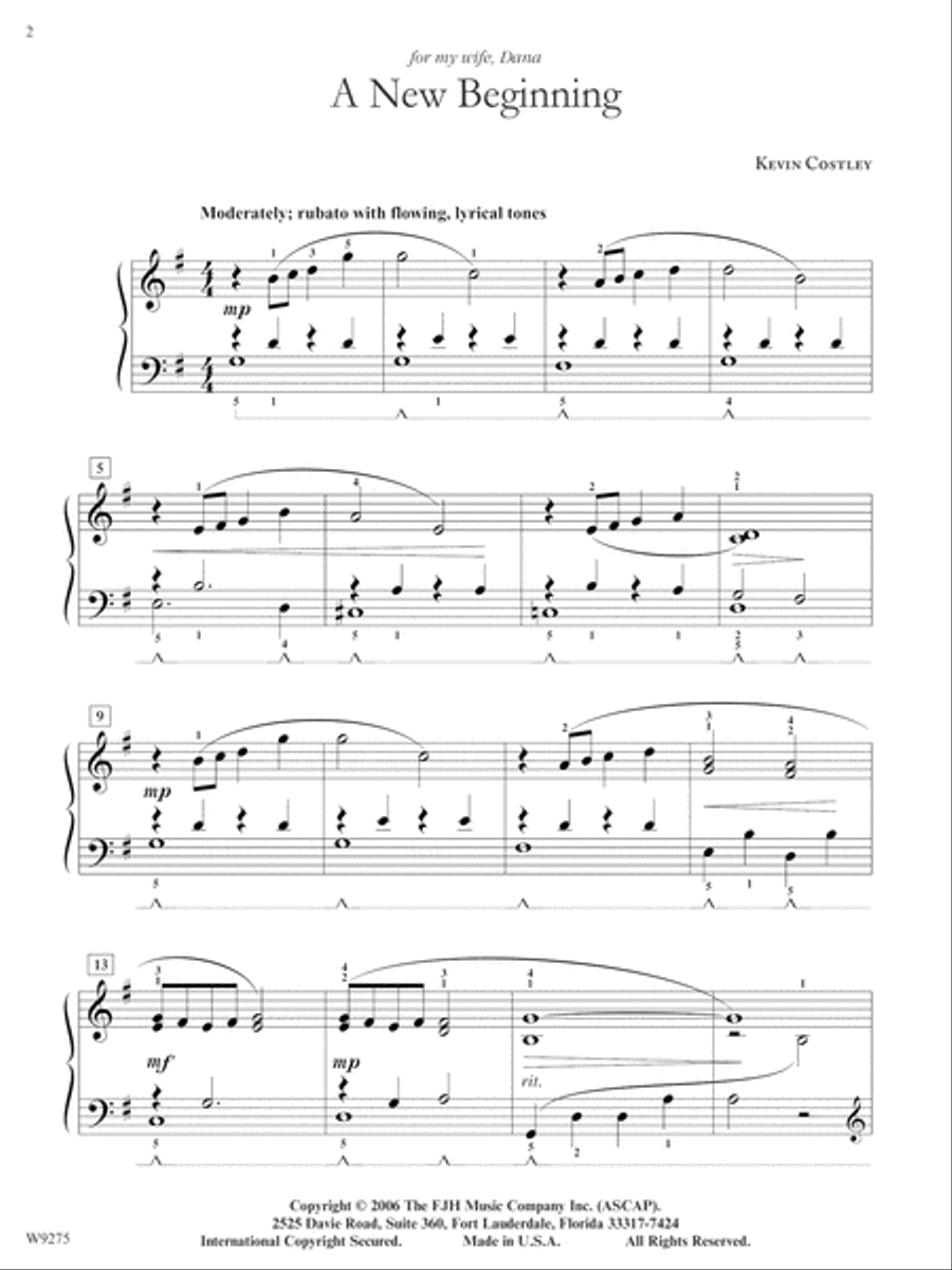 A New Beginning Piano Solo scores gallery preview page 2