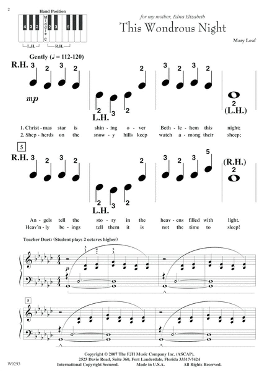 This Wondrous Night Easy Piano scores gallery preview page 2