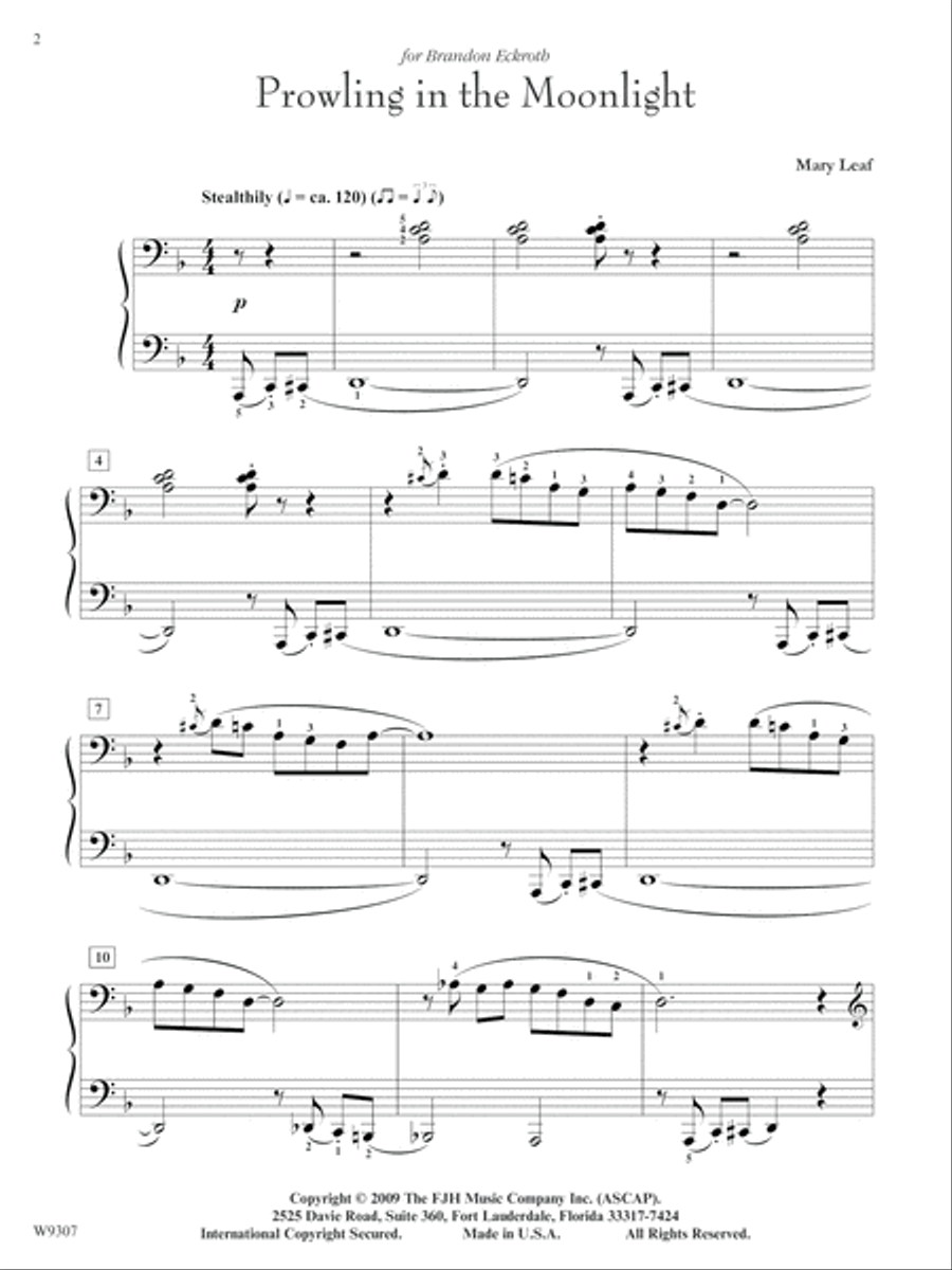 Prowling in the Moonlight Piano Solo scores gallery preview page 2