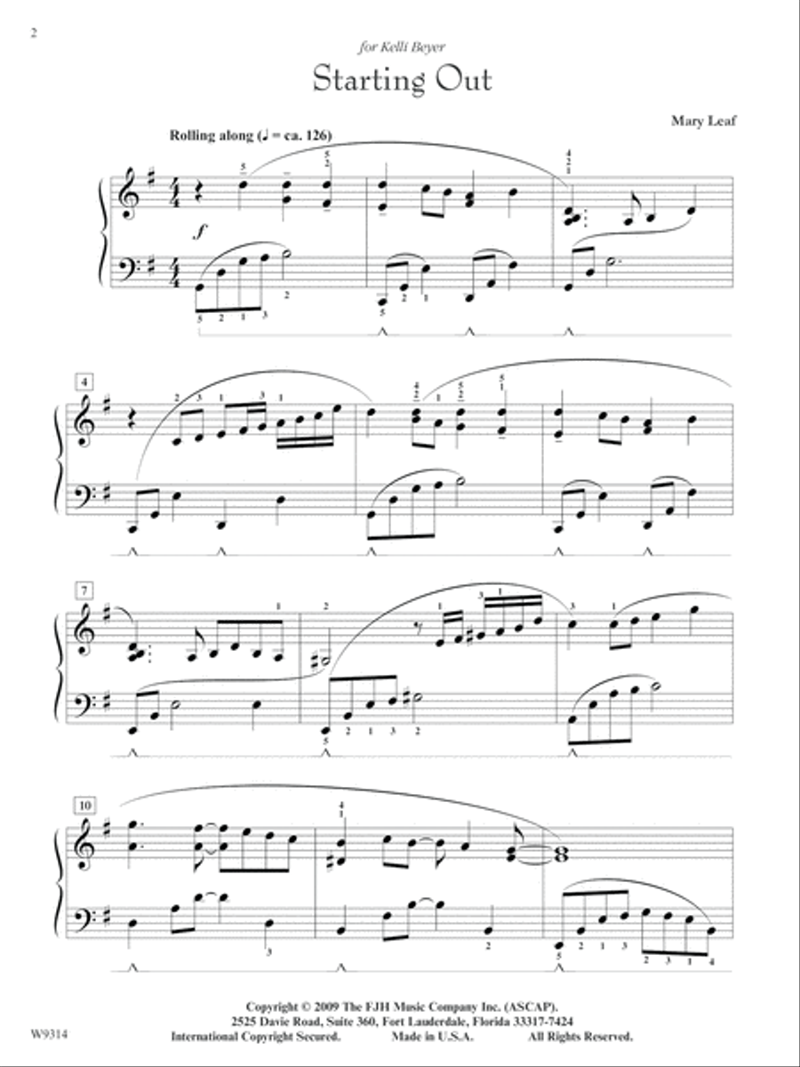 Starting Out Piano Solo scores gallery preview page 2