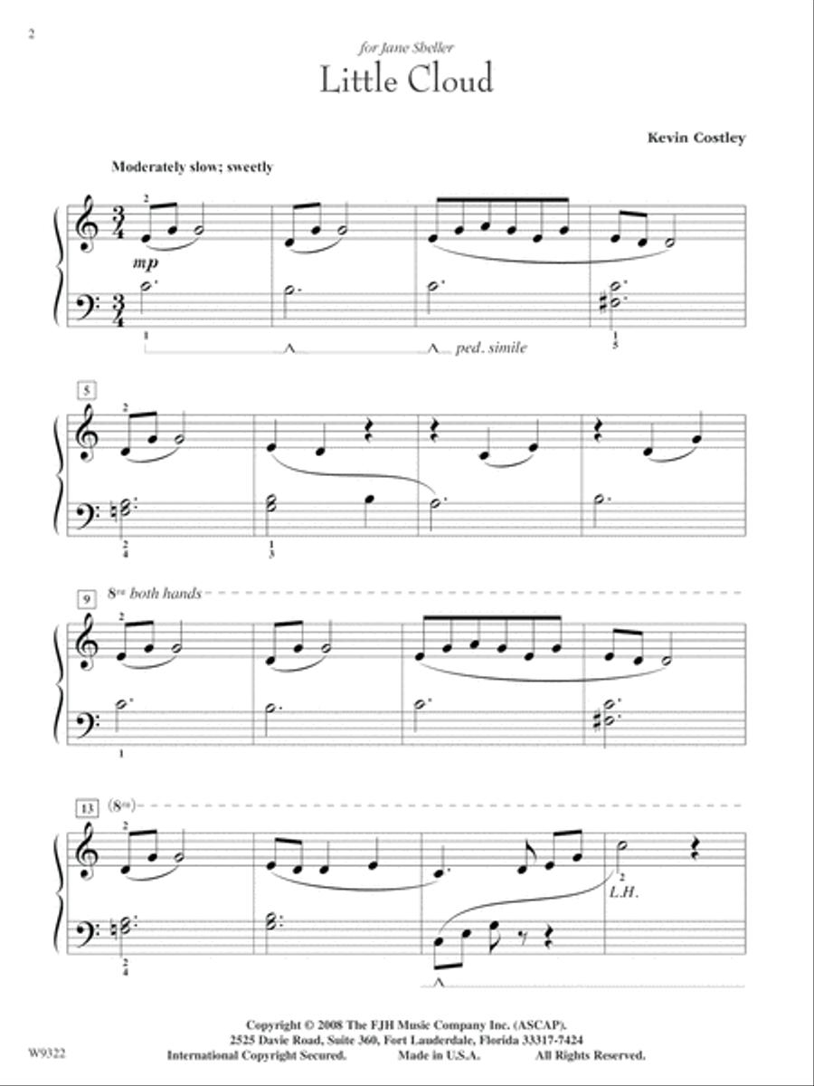 Little Cloud Piano Solo scores gallery preview page 2