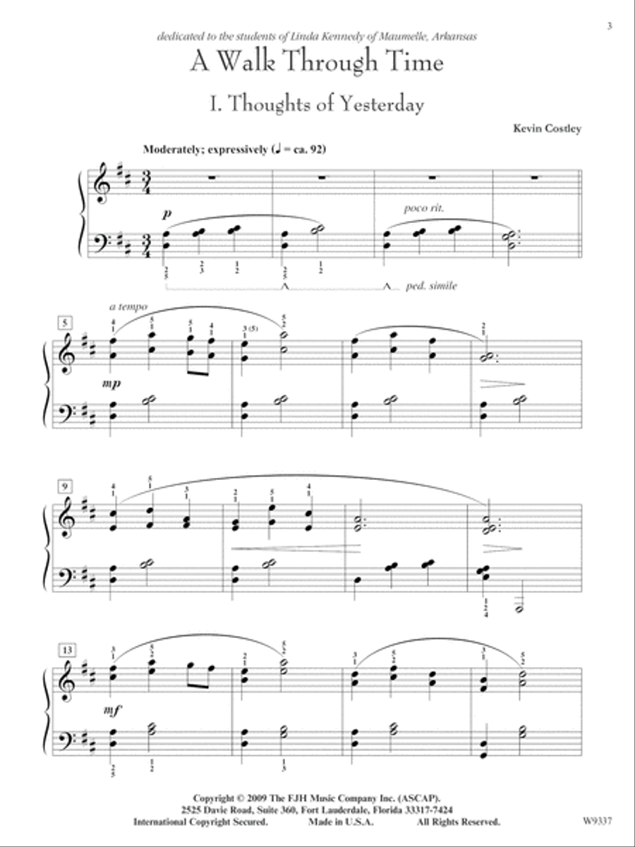 A Walk Through Time Suite Piano Solo scores gallery preview page 3