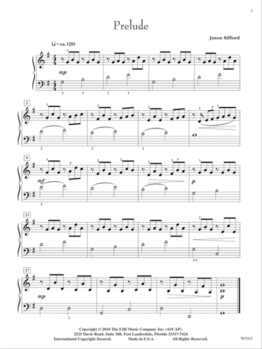 Suite in G Major Piano Solo scores gallery preview page 3