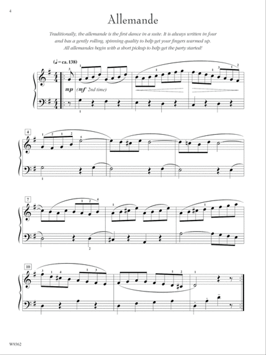 Suite in G Major Piano Solo scores gallery preview page 4