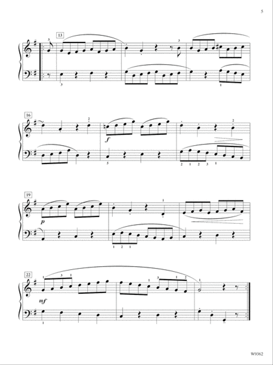 Suite in G Major Piano Solo scores gallery preview page 5