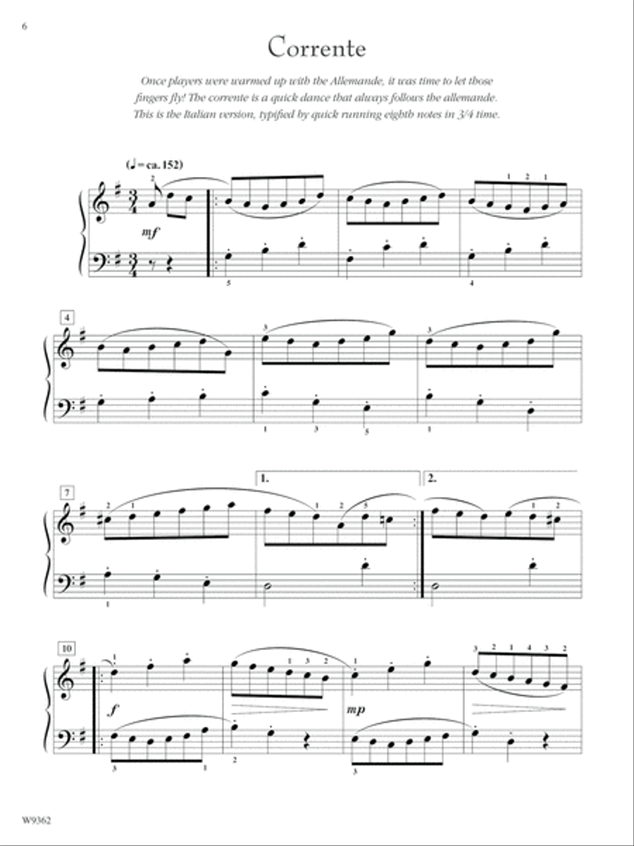 Suite in G Major Piano Solo scores gallery preview page 6