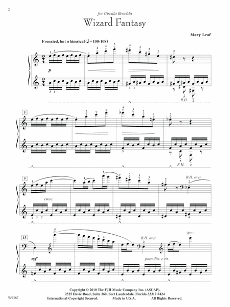 Wizard Fantasy Piano Solo scores gallery preview page 2
