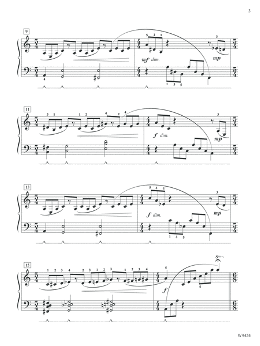 Toccatina in A Minor Piano Solo scores gallery preview page 3