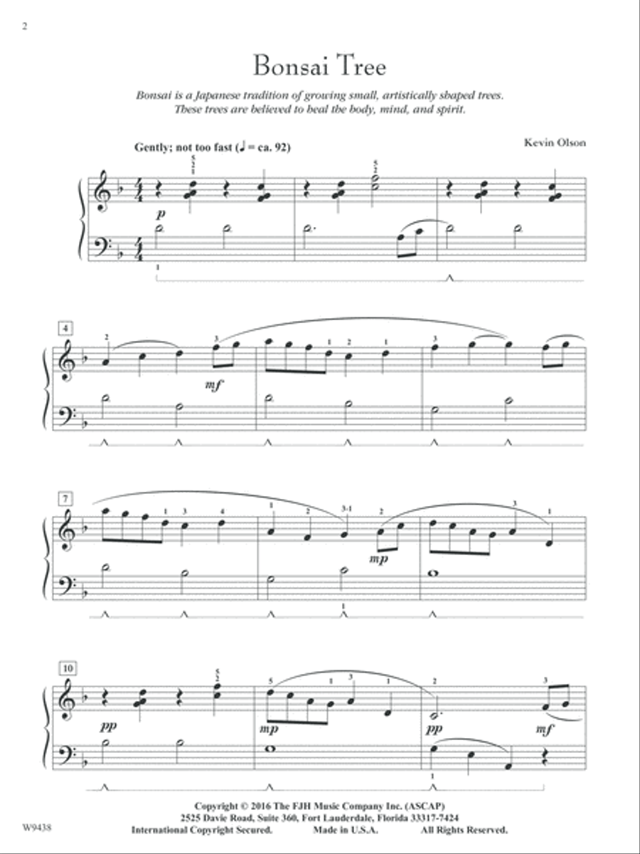 Bonsai Tree Piano Solo scores gallery preview page 2