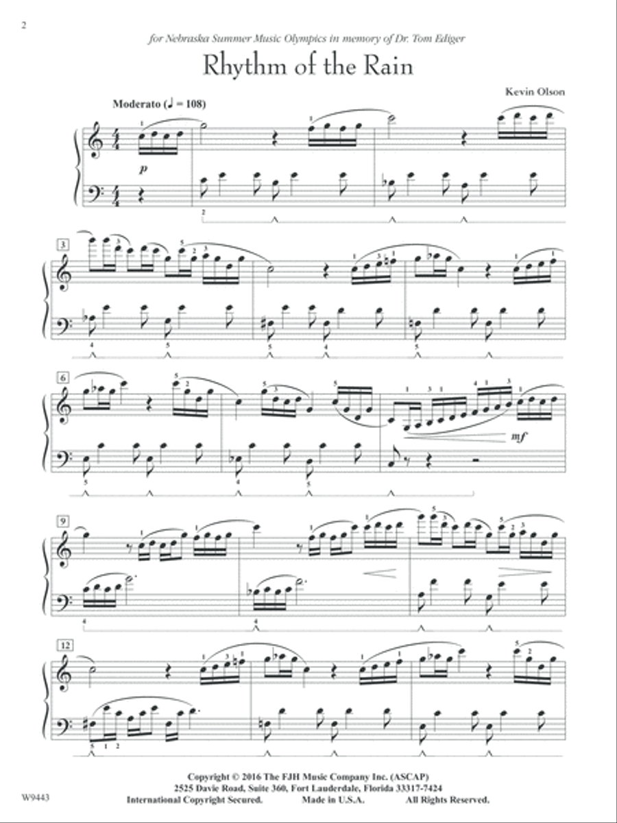 Rhythm of the Rain Piano Solo scores gallery preview page 2