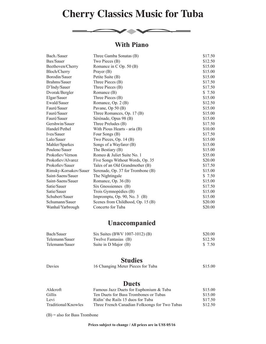 Shepherd’s Song from Tristan & Isolde for Unaccompanied Tuba or Bass Trombone Trombone scores gallery preview page 3