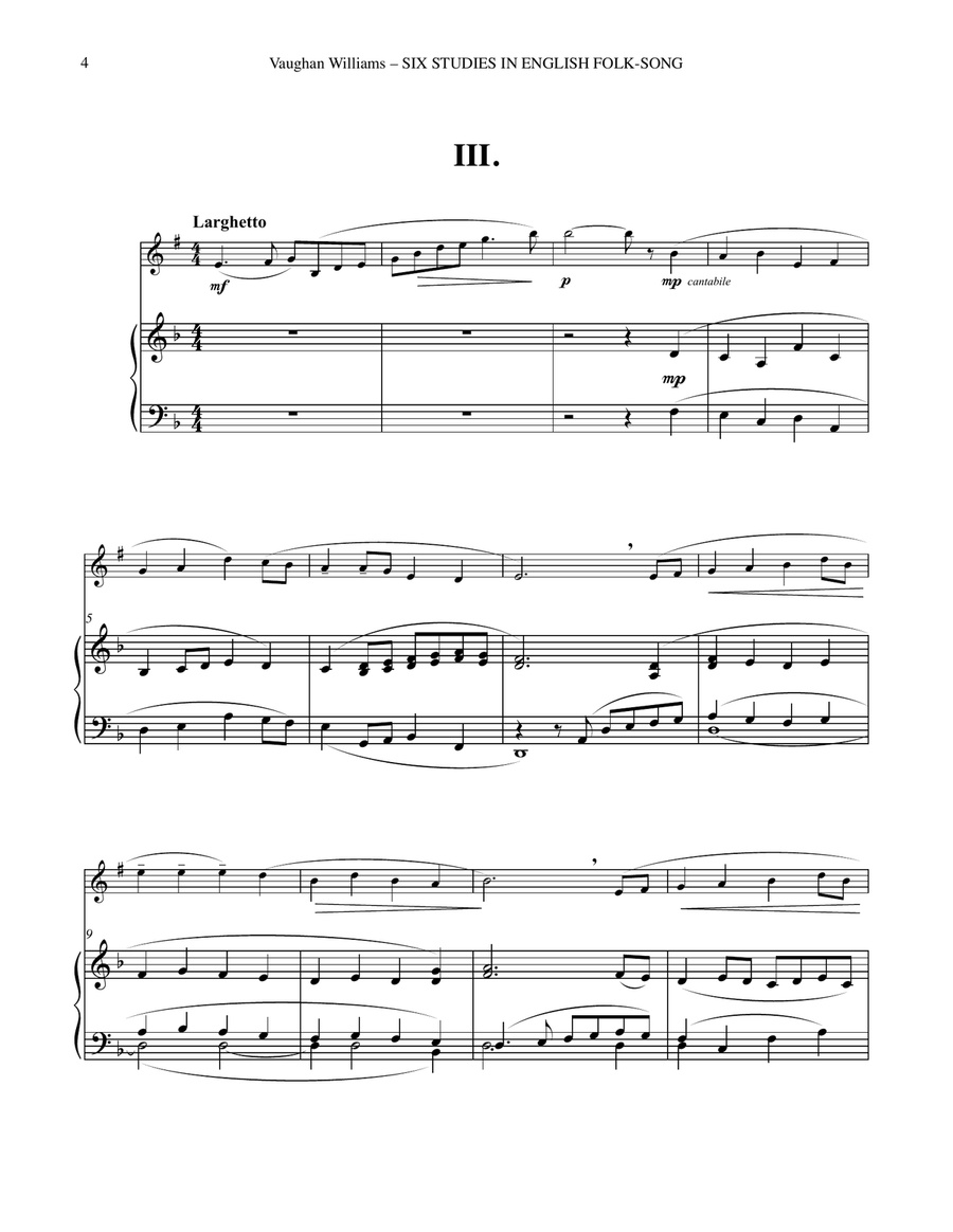 Six Studies in English Folksong for Trumpet or Flugelhorn Flugelhorn scores gallery preview page 6