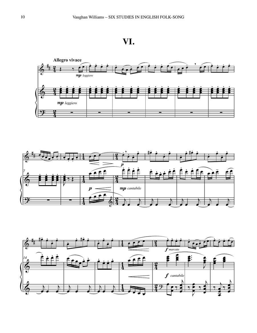 Six Studies in English Folksong for Trumpet or Flugelhorn Flugelhorn scores gallery preview page 7