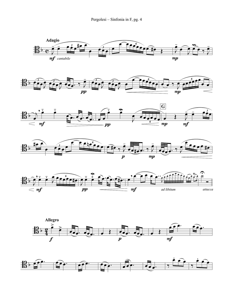 Sinfonia in F for Trombone & Piano Piano Accompaniment scores gallery preview page 5