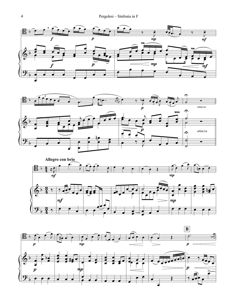 Sinfonia in F for Trombone & Piano Piano Accompaniment scores gallery preview page 7