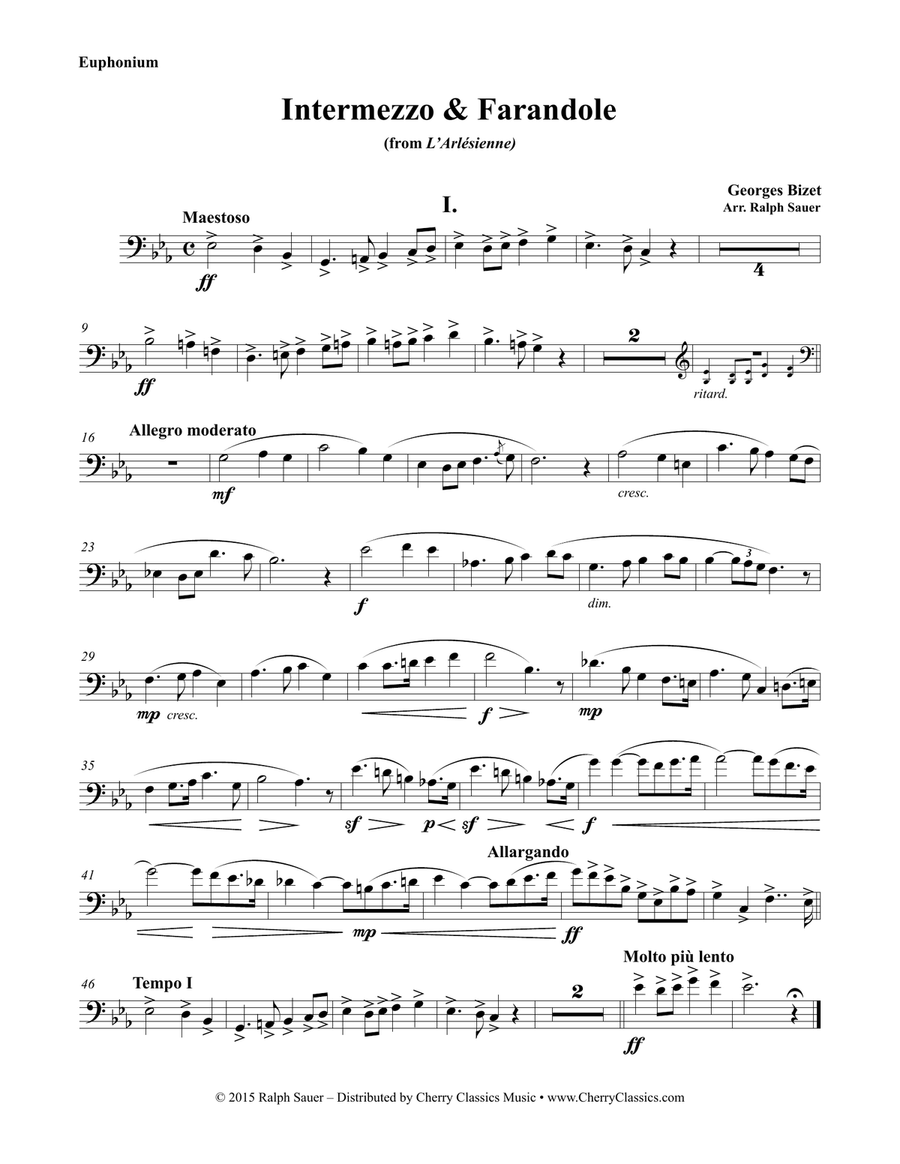 Intermezzo & Farandole for Euphonium and Piano Euphonium scores gallery preview page 2