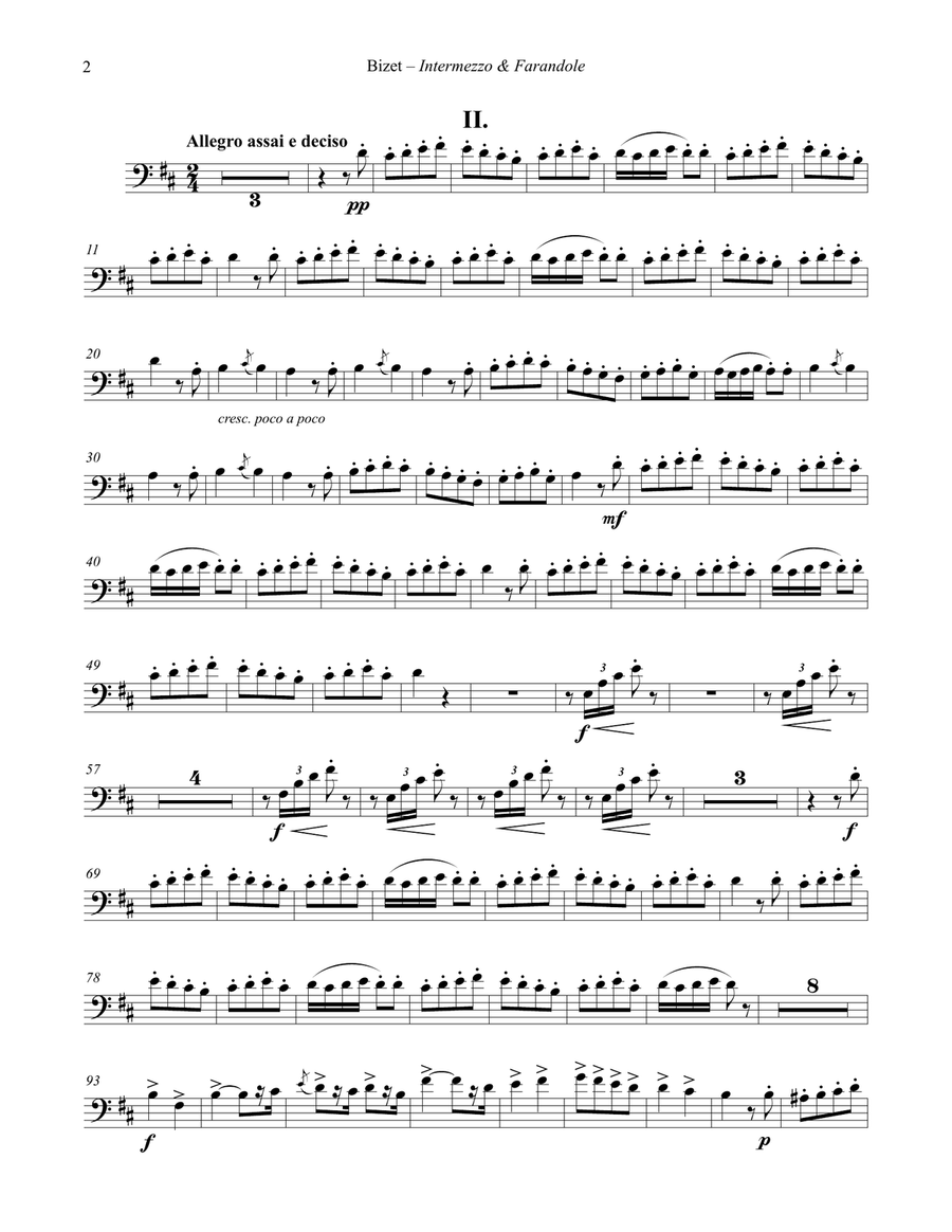 Intermezzo & Farandole for Euphonium and Piano Euphonium scores gallery preview page 3