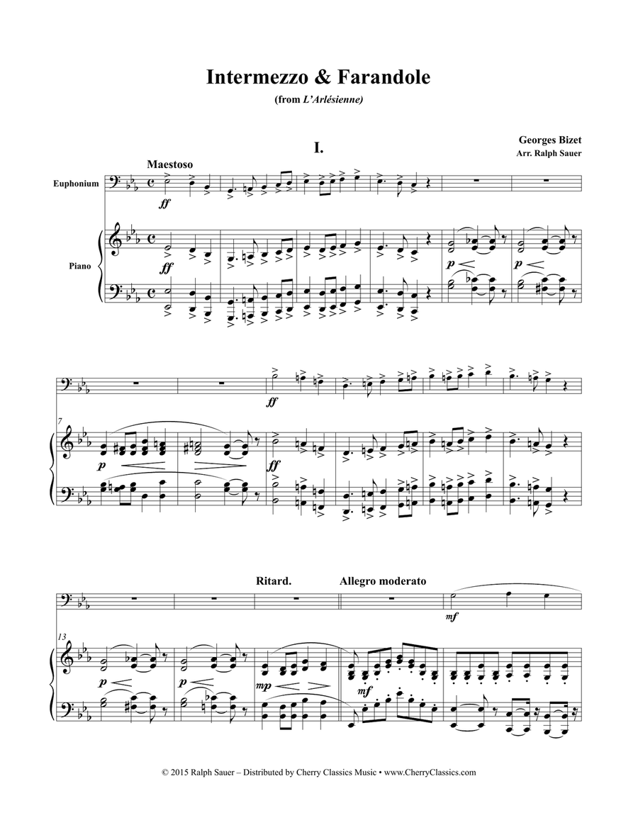 Intermezzo & Farandole for Euphonium and Piano Euphonium scores gallery preview page 5