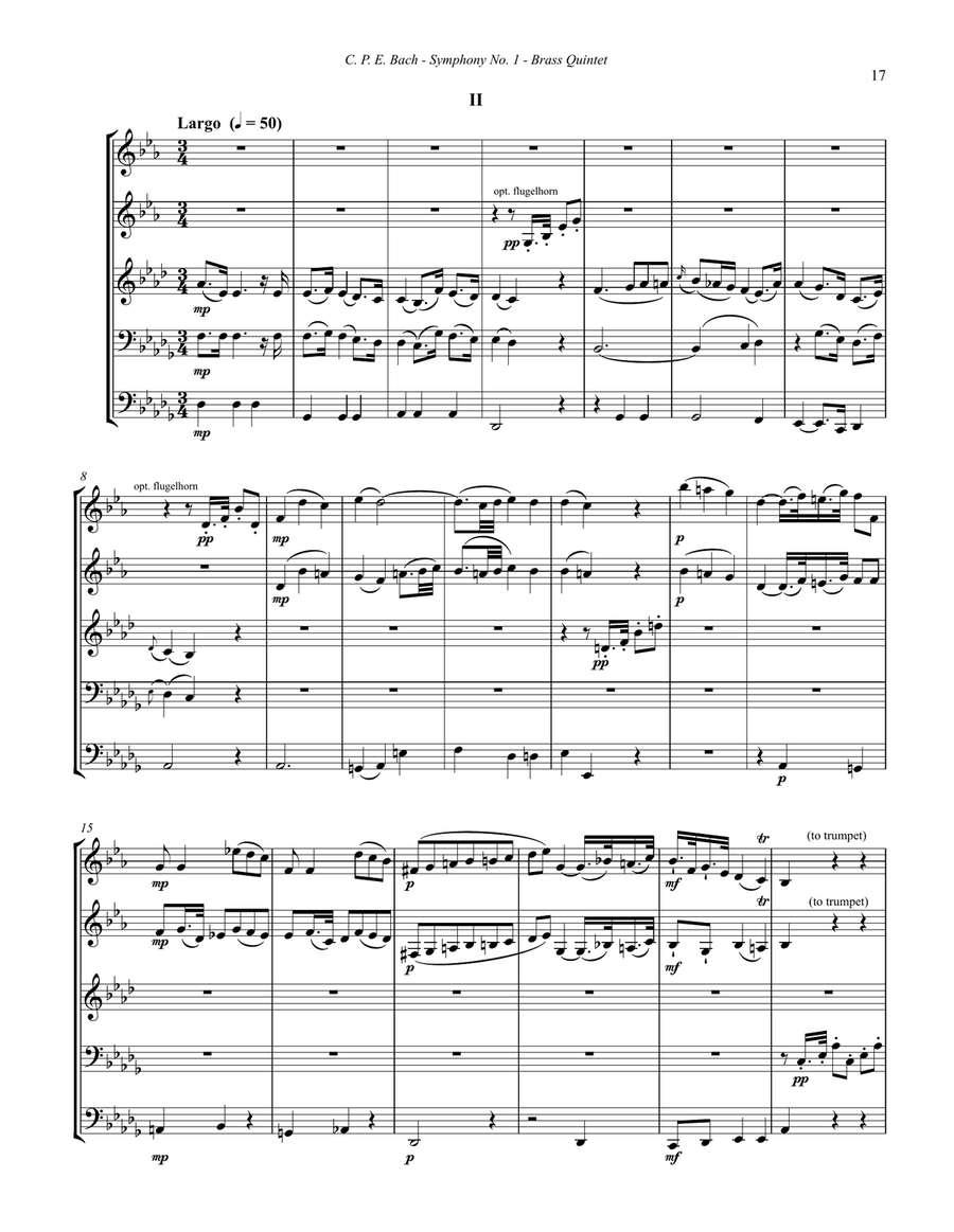 Symphony No. 1 for Brass Quintet Brass Quintet scores gallery preview page 3