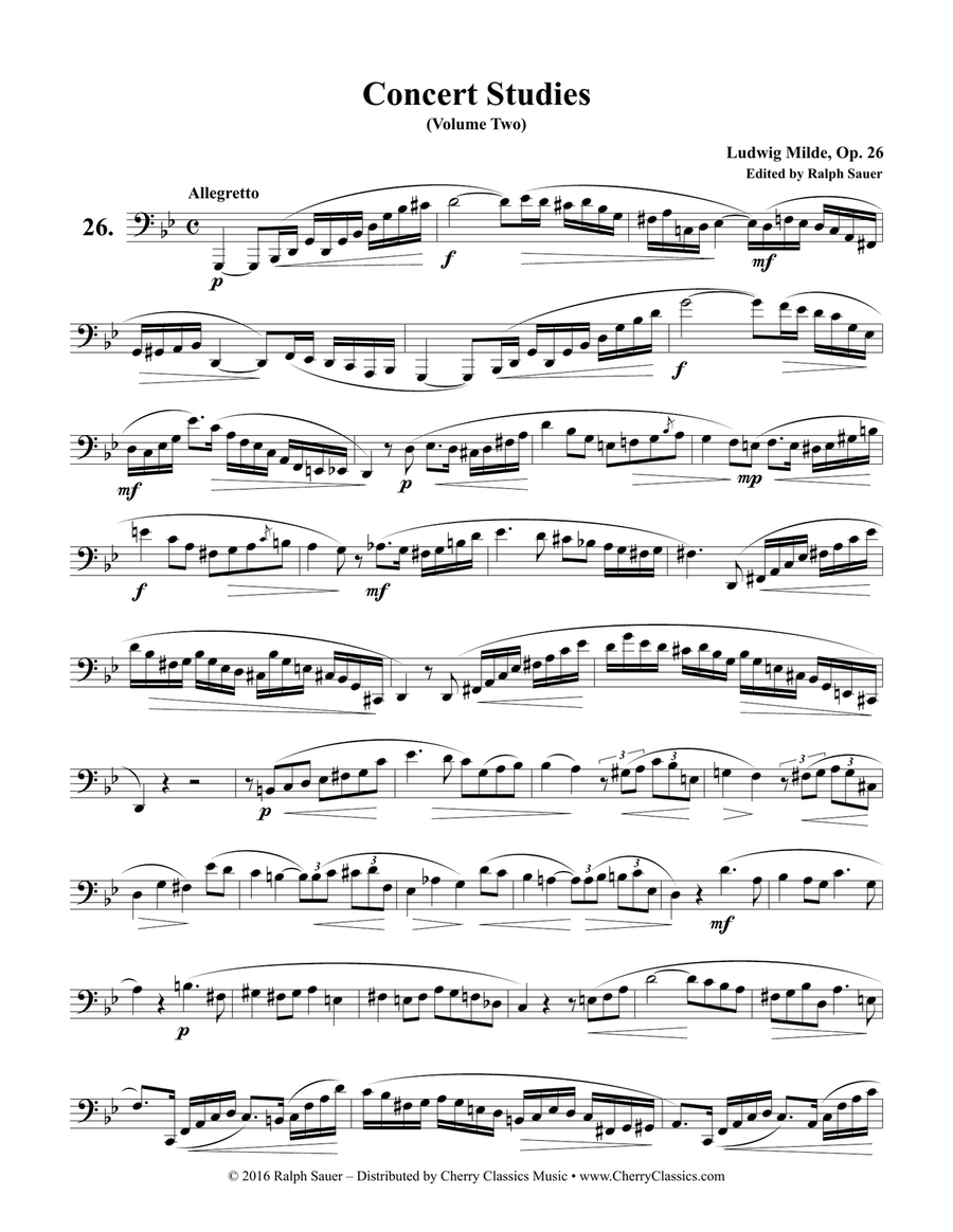 Concert Studies for Bass Trombone or Tuba Volume 2 Trombone scores gallery preview page 2