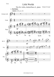 Little Worlds for Clarinet, Violin and Piano