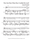 Were You There When They Crucified My Lord? (Alto or mezzo-soprano solo and piano)