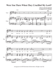 Were You There When They Crucified My Lord (baritone-tenor vocal solo with piano)