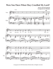 Were You There When They Crucified My Lord (baritone vocal solo with piano)