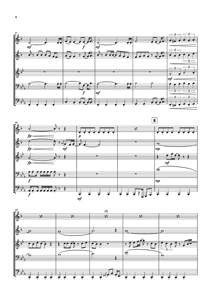 Eye Of The Tiger Eye Of The Tiger Brass Ensemble scores gallery preview page 4
