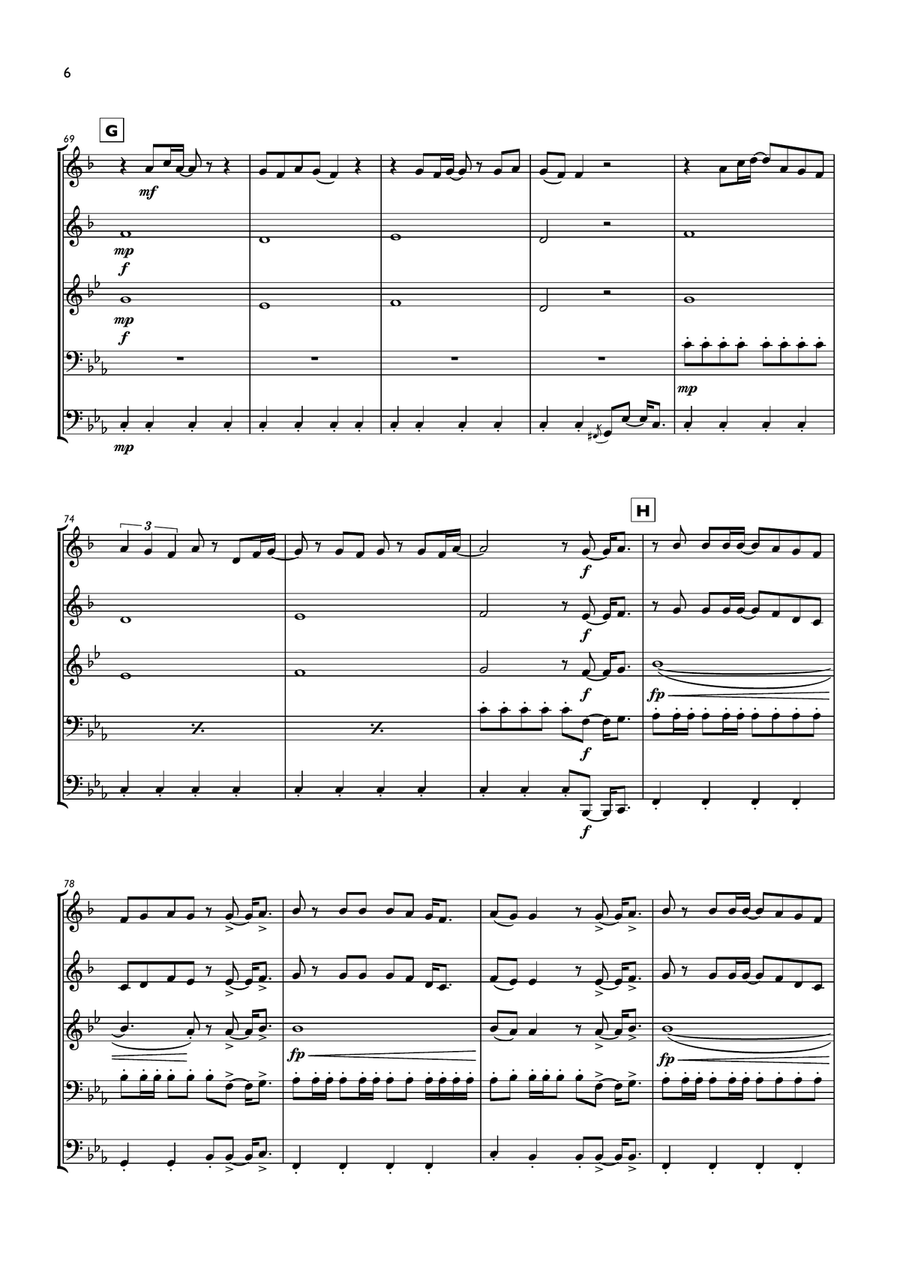 Eye Of The Tiger Eye Of The Tiger Brass Ensemble scores gallery preview page 6