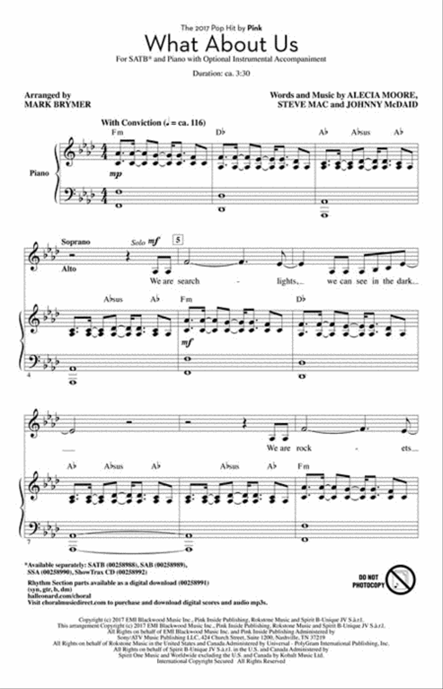 What About Us What About Us 4-Part scores gallery preview page 2